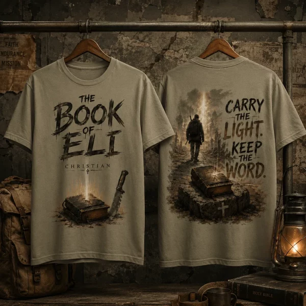 The Book of Eli Carry the Light Keep the Word Christian Vintage Graphic T-Shirt
