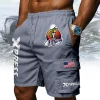 Xpress Boats Bass Fishing American Flag Men's Quick Dry Outdoor Cargo Shorts